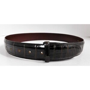 New Genuine Brown Alligator Belt No Buckle sz 28‎